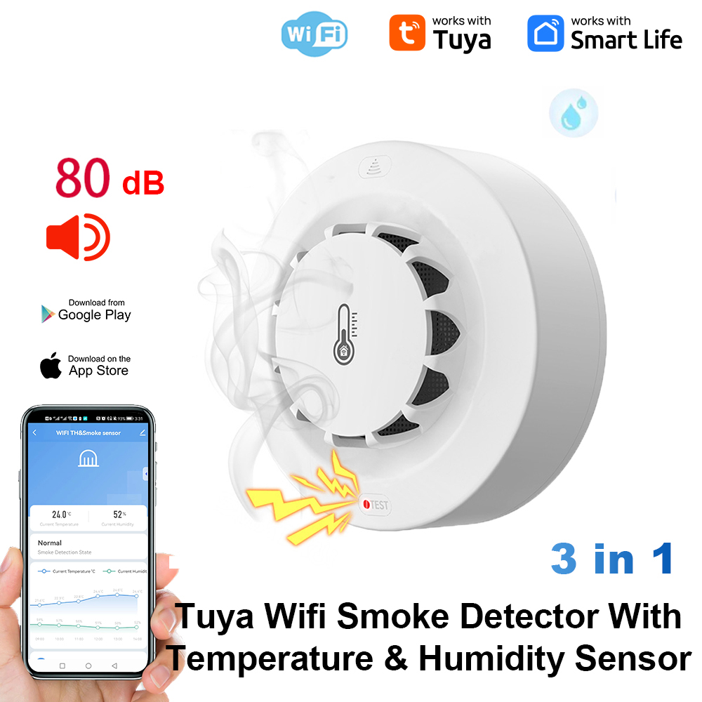 Smoke Leak Detector - جهاز استشعار درجة الحرارة والرطوبة واي